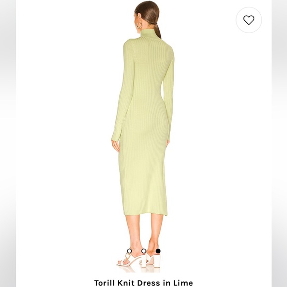 L’Academie Torill knit dress in lime - Picture 3 of 5